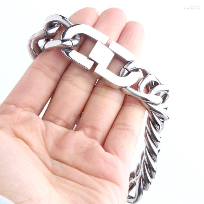 Link Bracelets Granny Chic 16mm Men Stainless Steel Bracelet Silver Color Double Curb Cuban Chain Men's Jewelry Gift
Link Bracelets Granny Chic 16mm Men Stainless Steel Bracelet Silver Color Double Curb Cuban Chain Men's Jewelry Gift