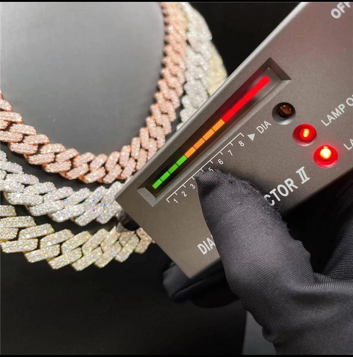 Necklace Designer Jewelry Cuban k Chain Custom Vvs Moissanite Iced Out Sterg Sier Pass Dia Test Hip Hop Chains for Men Jewelery