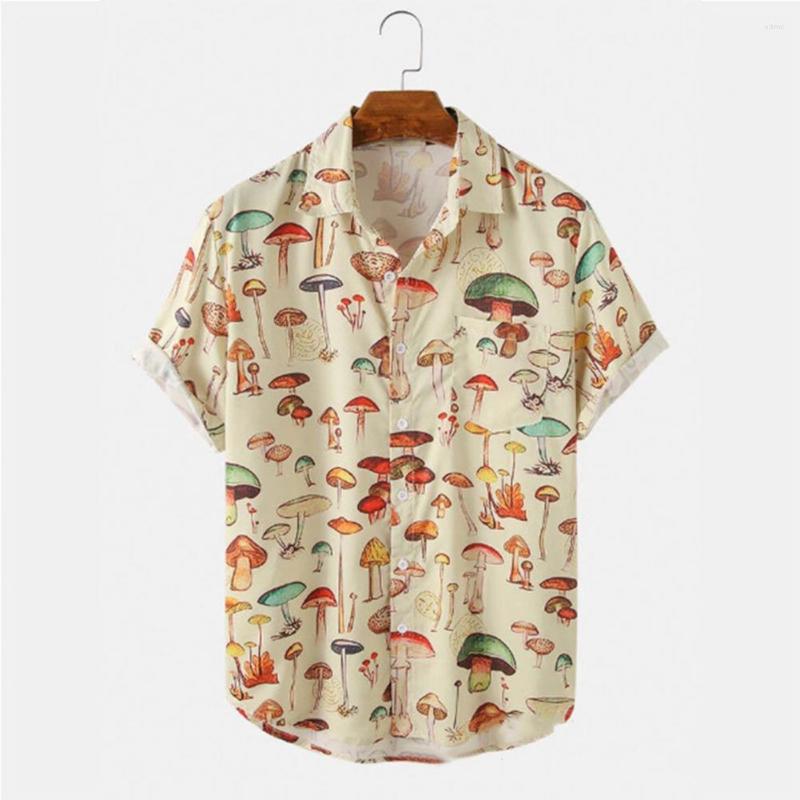 Men's Casual Shirts Hawaiian Shirt Chic Quick Drying Men Top Colorful Mushroom Print Beachwear, Apricot
Men's Casual Shirts Hawaiian Shirt Chic Quick Drying Men Top Colorful Mushroom Print Beachwear, Apricot
