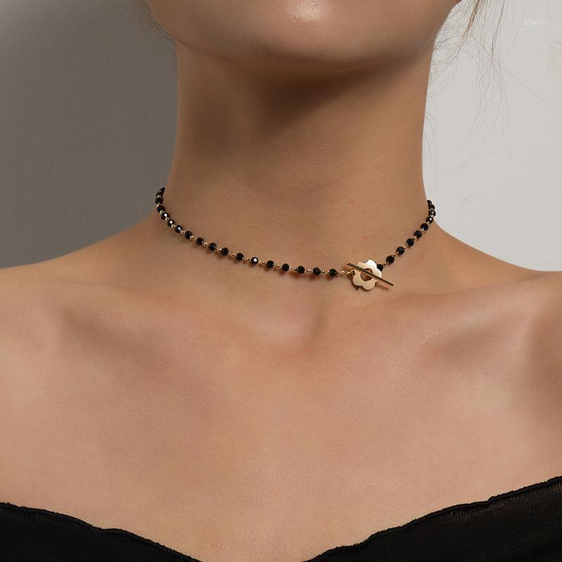 Pendant Necklaces Simple Personality Trendy Retro Style Black Geometry Zircon Gold Color Neck Chain For Flower Necklace Women Accessories
Pendant Necklaces Simple Personality Trendy Retro Style Black Geometry Zircon Gold Color Neck Chain For Flower Necklace Women Accessories