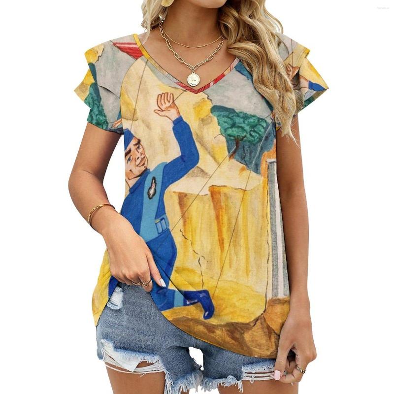 Women' T Shirts Giotto Meets Ruffle Short Sleeve Shirt Women Summer V Neck Tee Tops Tracy Angel Long High Quality Top, Nt
Women' T Shirts Giotto Meets Ruffle Short Sleeve Shirt Women Summer V Neck Tee Tops Tracy Angel Long High Quality Top, Nt