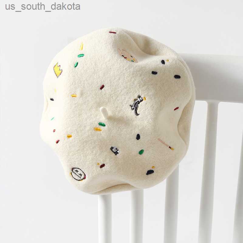 Korean Autumn Winter Embroidery White Wool Beret Hats for Women france Beret Laies Fashion Holiday Artist Hat L230523, Creamy-white
Korean Autumn Winter Embroidery White Wool Beret Hats for Women france Beret Laies Fashion Holiday Artist Hat L230523, Creamy-white