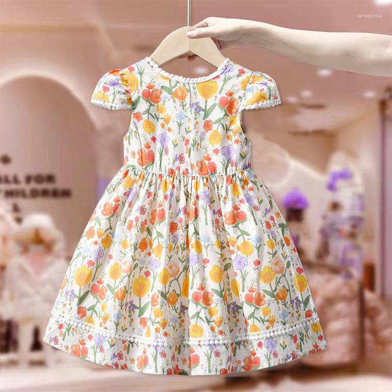 Girl Dresses Fashion Kid Summer Dress Unique Edge Romantic Floral Print Princess 2023 Korean Style Children's Clothes, Pink
Girl Dresses Fashion Kid Summer Dress Unique Edge Romantic Floral Print Princess 2023 Korean Style Children's Clothes, Pink