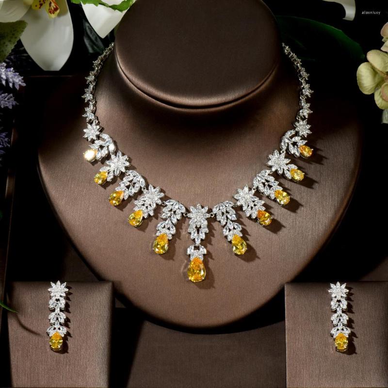 Necklace Earrings Set Fashion Luxury 5 Colors Women Wedding Party Dress Jewellery Big Dangle Drop Bridal CZ N-1448, Picture shown
Necklace Earrings Set Fashion Luxury 5 Colors Women Wedding Party Dress Jewellery Big Dangle Drop Bridal CZ N-1448, Picture shown