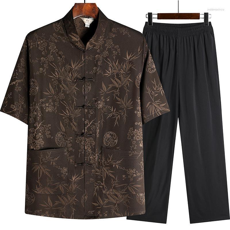 Ethnic Clothing Summer Chinese Suit Bamboo Print 2Pcs Shirt&pants Man Vintage Hanfu Button Down Kong Fu Tai Chi Tang
Ethnic Clothing Summer Chinese Suit Bamboo Print 2Pcs Shirt&pants Man Vintage Hanfu Button Down Kong Fu Tai Chi Tang