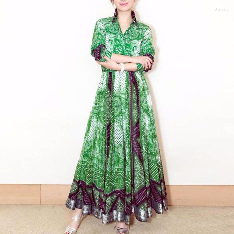 Party Dresses MIUXIMAO 2023 Summer Women' Clothing Lapel Short Sleeve Slim Waist Printing Dress Fashion Elegant Office Style, Green
Party Dresses MIUXIMAO 2023 Summer Women' Clothing Lapel Short Sleeve Slim Waist Printing Dress Fashion Elegant Office Style, Green