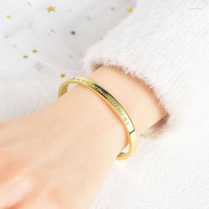 Bangle Fashion Ladies Geometric Bracelet Simple Square Inlaid Rhinestone Engraved Letter Open Raym22
Bangle Fashion Ladies Geometric Bracelet Simple Square Inlaid Rhinestone Engraved Letter Open Raym22