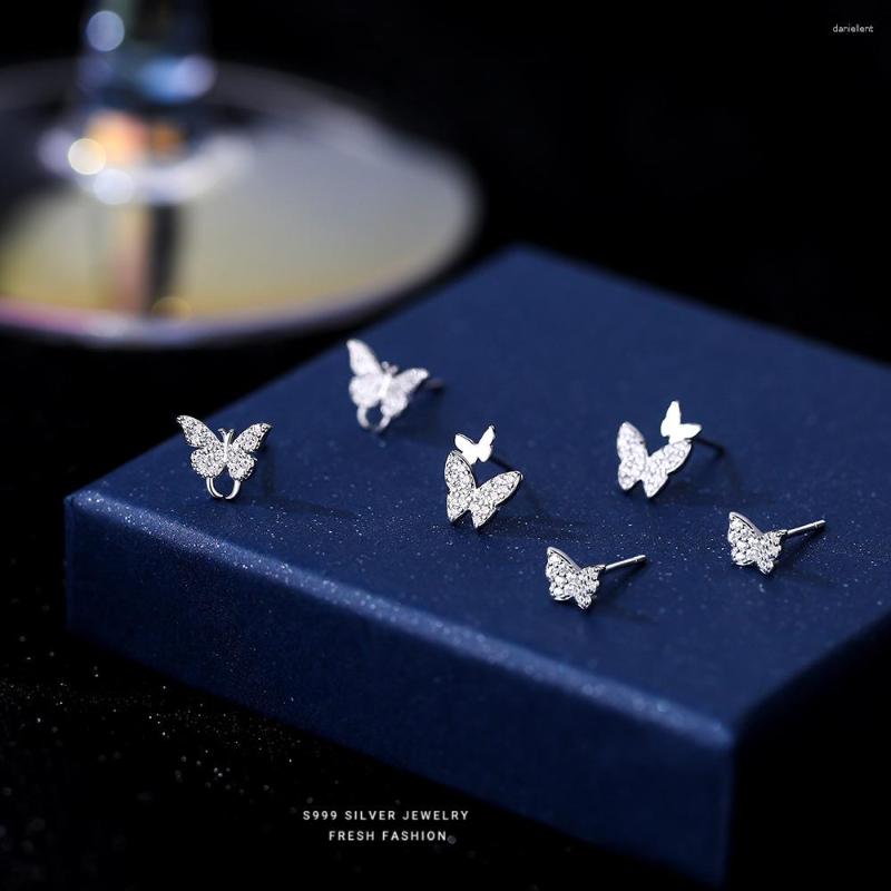 Stud Earrings S999 Sterling Silver Zirconia Butterfly Fashion Elegant Female Women Suit Jewelry
Stud Earrings S999 Sterling Silver Zirconia Butterfly Fashion Elegant Female Women Suit Jewelry