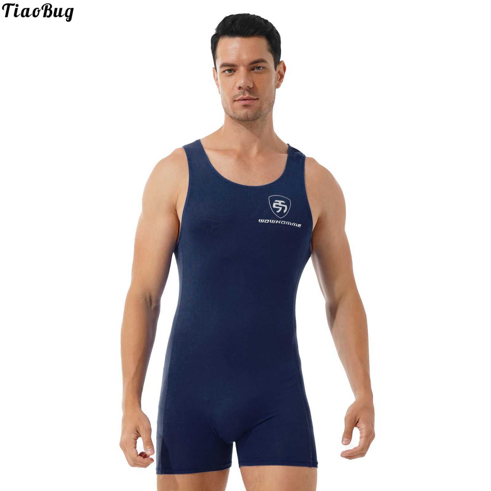 Men's Swimwear TiaoBug Men Round Neck Sleeveless Workout Sport Swimming Bodysuit Athletic Wrestling Boxers Fitness Gym Jumpsuit LeotardHKD230621
Men's Swimwear TiaoBug Men Round Neck Sleeveless Workout Sport Swimming Bodysuit Athletic Wrestling Boxers Fitness Gym Jumpsuit LeotardHKD230621