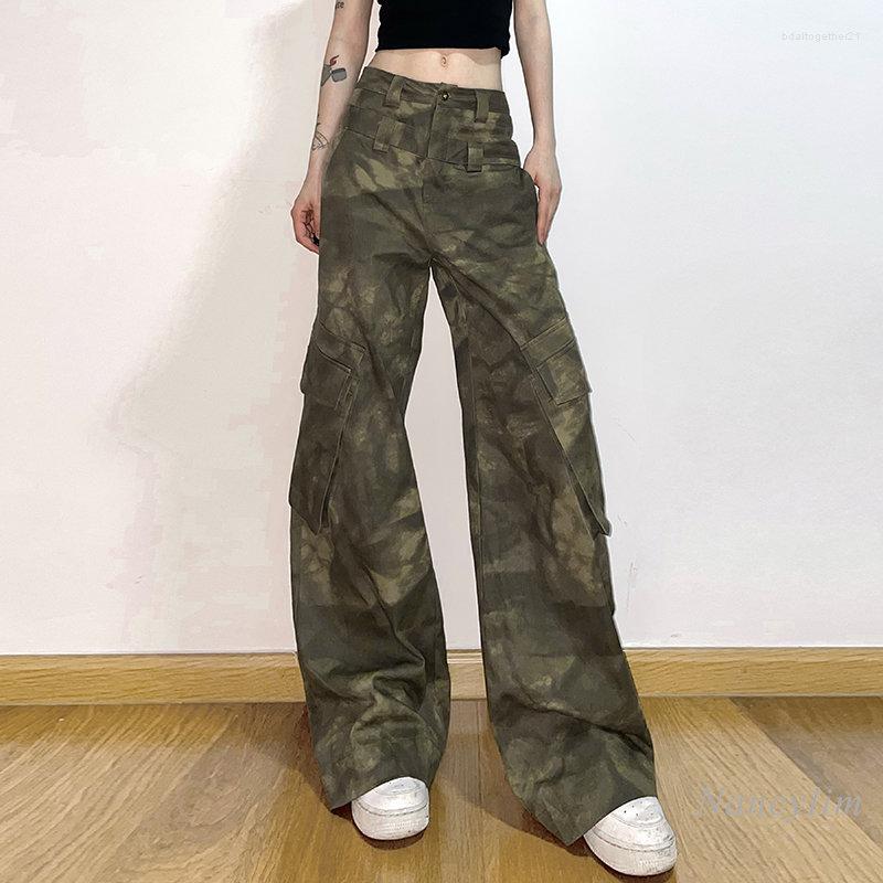 Women' Pants American-Style High Waist Loose And Slimming Wide-Leg Women' Camouflage Printing Overalls Large Size Casual Summer, Green
Women' Pants American-Style High Waist Loose And Slimming Wide-Leg Women' Camouflage Printing Overalls Large Size Casual Summer, Green