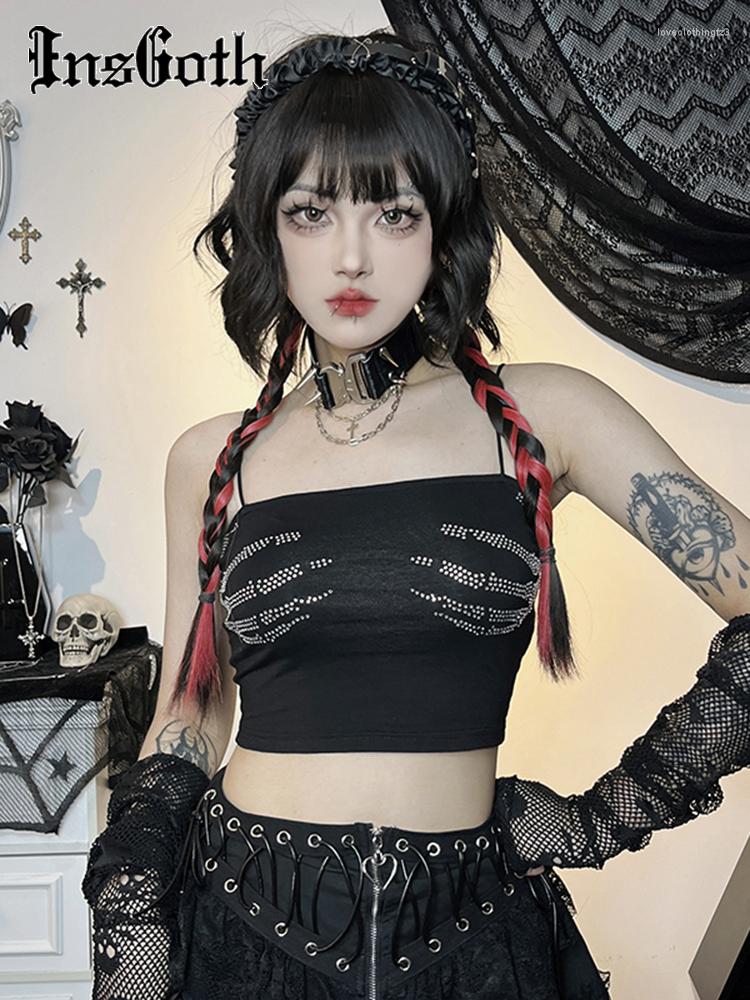 Women' Tanks InsGoth Y2k Gothic Cami Crop Top Summer Spaghetti Strap Sleeveless Sexy Rave Cut Out Tank Tops Camisole Clubwear Outfit, Black
Women' Tanks InsGoth Y2k Gothic Cami Crop Top Summer Spaghetti Strap Sleeveless Sexy Rave Cut Out Tank Tops Camisole Clubwear Outfit, Black