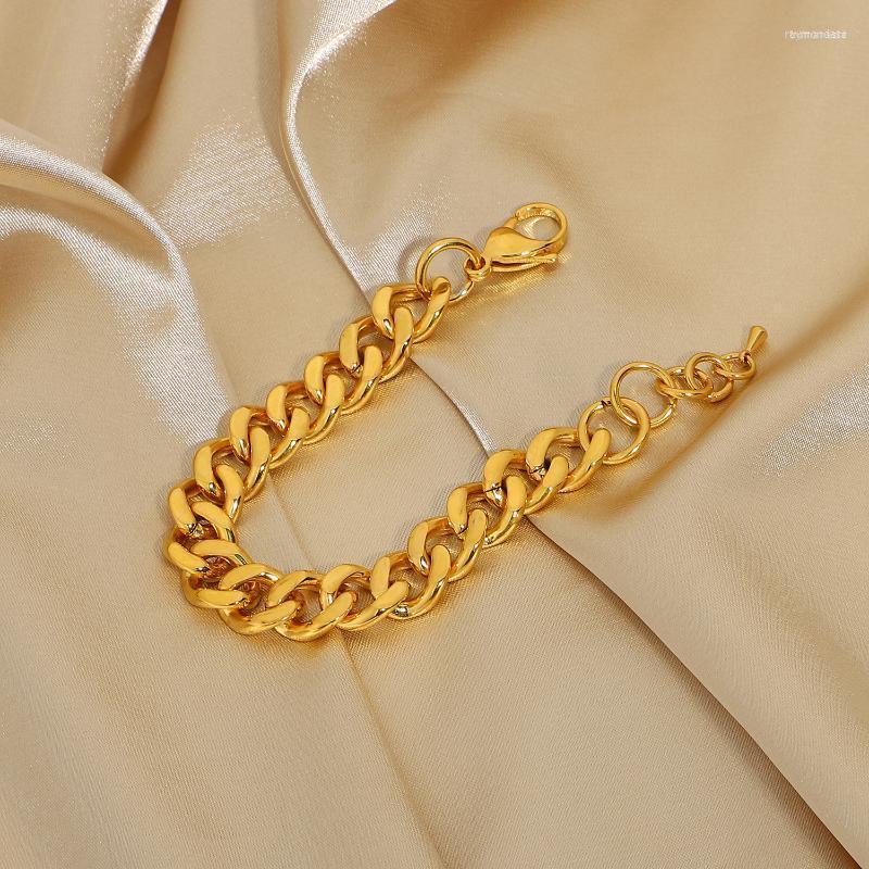 Link Bracelets Chain 12mm Wide Cuban L Bracelet Internet Celebrity Same Style Stainless Steel Gold Plated Women's Men's Punk
Link Bracelets Chain 12mm Wide Cuban L Bracelet Internet Celebrity Same Style Stainless Steel Gold Plated Women's Men's Punk