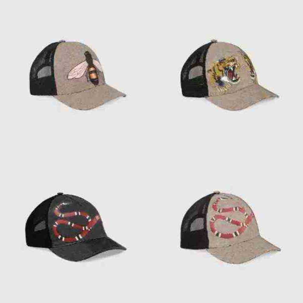 

Mens 2022 Designer Baseball Caps woman Brand Tiger Head Hats bee snake Embroidered bone Men Women casquette Sun Hat gorras Sports mesh ggity LJZ4, Type1 black tiger
