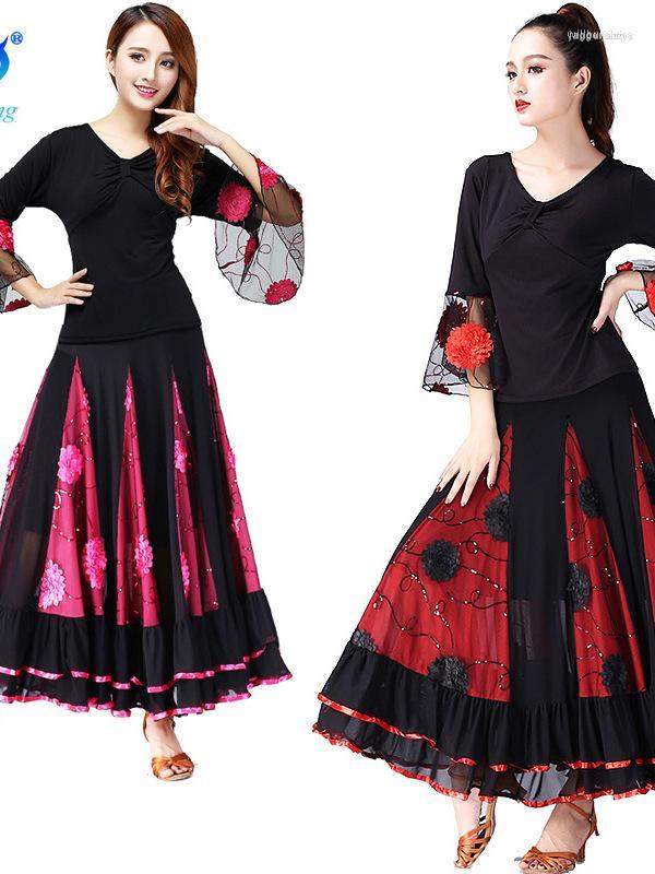 Stage Wear National Standard Dance Performance Skirt Modern Competition Uniform Waltz Flared Sleeve Practice Suit, Suit 1
Stage Wear National Standard Dance Performance Skirt Modern Competition Uniform Waltz Flared Sleeve Practice Suit, Suit 1