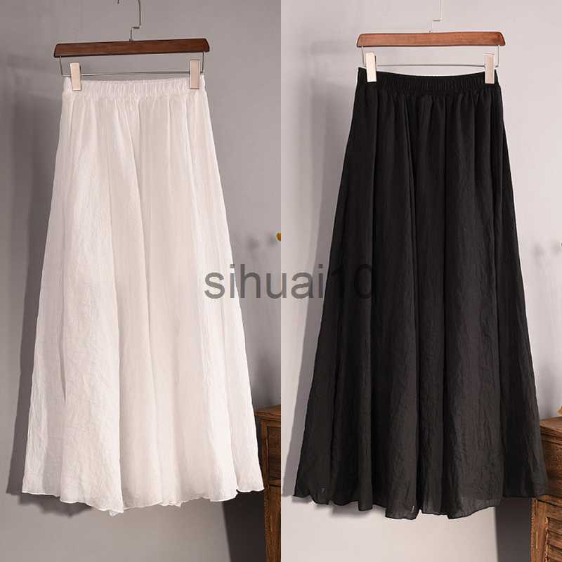 Skirts High Waist Frill Skirt Spring Pleated A-Line Skirts Elastic Waist Long Skirts Women Summer Beach Boho Mori Style J230621, 08
Skirts High Waist Frill Skirt Spring Pleated A-Line Skirts Elastic Waist Long Skirts Women Summer Beach Boho Mori Style J230621, 08