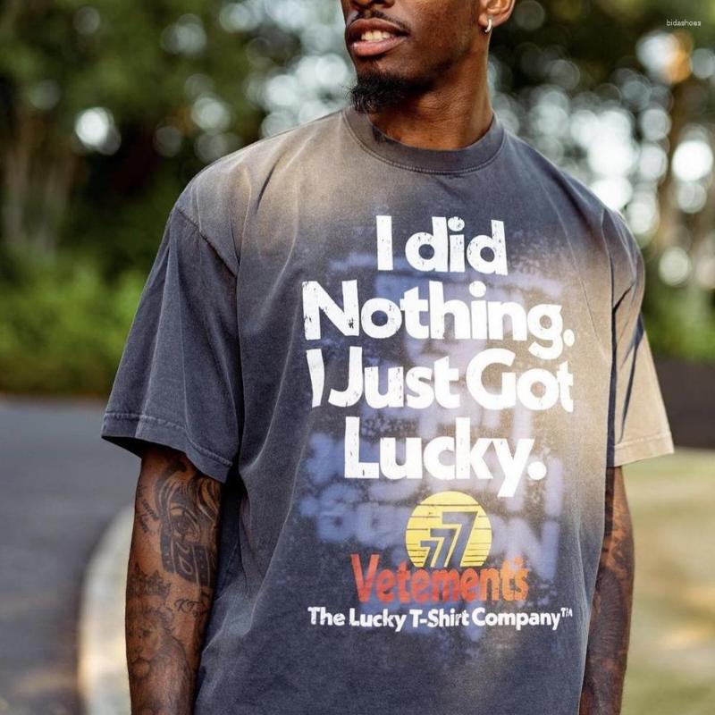 Men's T Shirts Frog Drift Streetwear Fashion Brand Quality I Did Nothing Just Got Lucky Oversized Loose Vintage Tee Tops Shirt For Men, Washing black
Men's T Shirts Frog Drift Streetwear Fashion Brand Quality I Did Nothing Just Got Lucky Oversized Loose Vintage Tee Tops Shirt For Men, Washing black