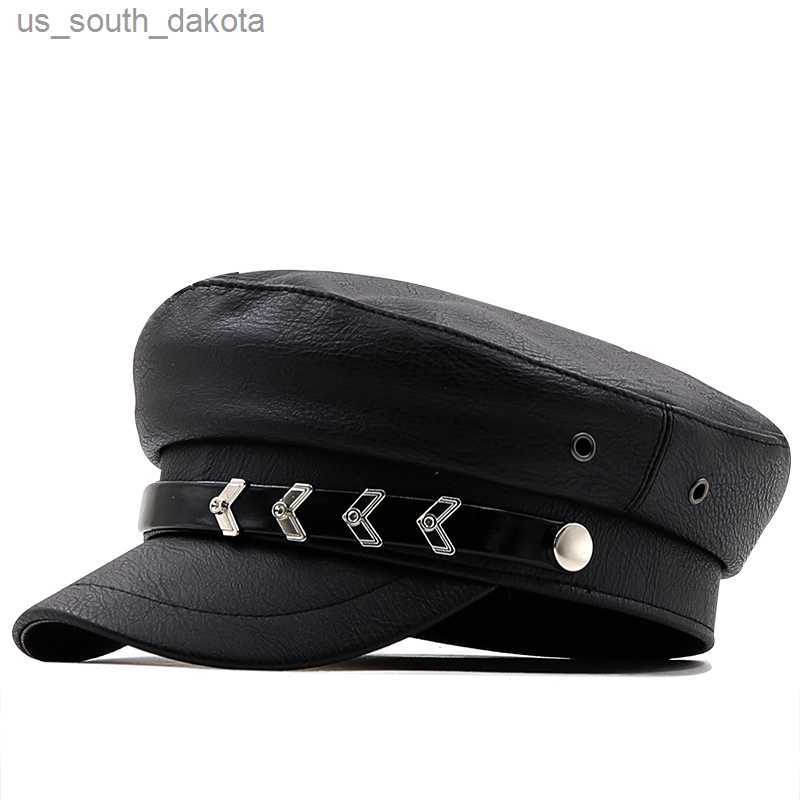 New Women Flat Topped Bright Pu Leather Beanie Autumn Winter Black Military Hat Girl Beret Fashion Classic Retro Cap L230523, 01
New Women Flat Topped Bright Pu Leather Beanie Autumn Winter Black Military Hat Girl Beret Fashion Classic Retro Cap L230523, 01