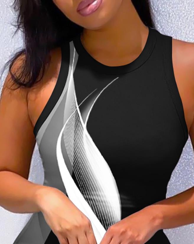 Casual Dresses Abstract Printed Color Matching Sleeveless Tight Fitting Are Sellers For Women' Clothing 2023 Spring/summer
Casual Dresses Abstract Printed Color Matching Sleeveless Tight Fitting Are Sellers For Women' Clothing 2023 Spring/summer