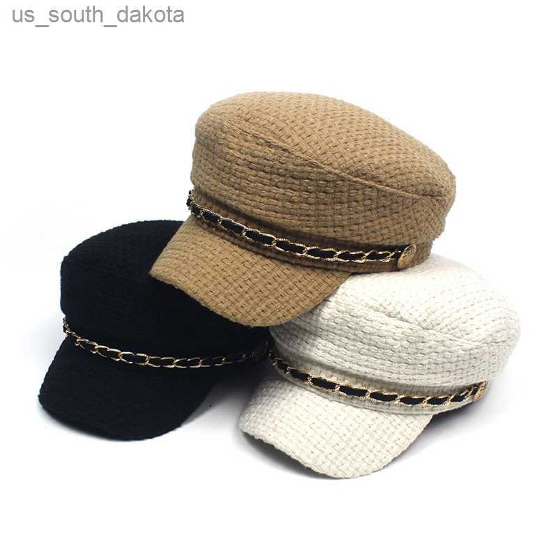 Korean Version Short Brim Wool Keep Warm Women Beret Autumn Winter Chain Fashion Sun Protection Women Hat Peaked Cap L230523, 02
Korean Version Short Brim Wool Keep Warm Women Beret Autumn Winter Chain Fashion Sun Protection Women Hat Peaked Cap L230523, 02