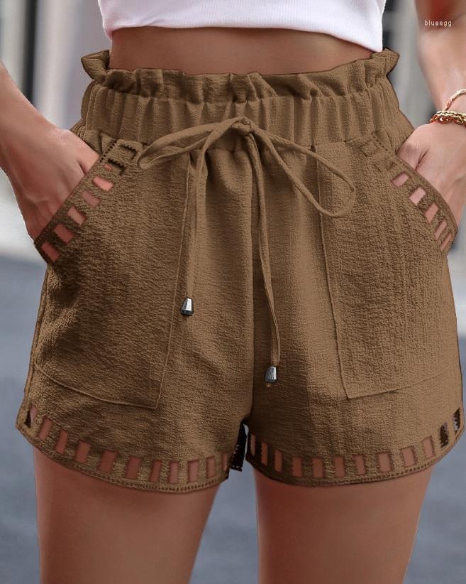 Women's Shorts Women Casual Hollow Out Drawstring European & American Plain Women's Clothing Fashion 2023 Summer Short Pants Female
Women's Shorts Women Casual Hollow Out Drawstring European & American Plain Women's Clothing Fashion 2023 Summer Short Pants Female