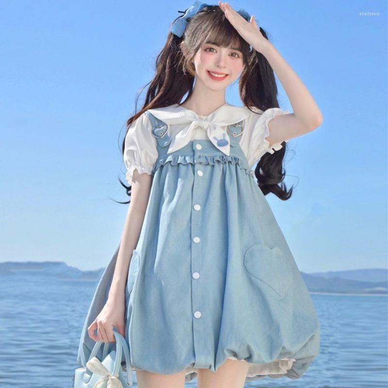 Work Dresses 2023 Summer Students Soft Girl Suit Ears Navy Shirt Straps Bud Dress Two-piece Y2K Korean Fashion, Two pieces
Work Dresses 2023 Summer Students Soft Girl Suit Ears Navy Shirt Straps Bud Dress Two-piece Y2K Korean Fashion, Two pieces