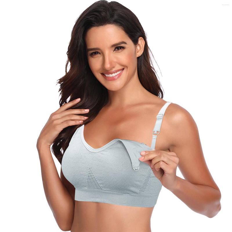 Bras Women's Bra Wireless Maternity Seamless Front Buckle Breastfeeding With Pads, Khaki
Bras Women's Bra Wireless Maternity Seamless Front Buckle Breastfeeding With Pads, Khaki