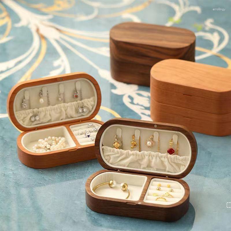 Jewelry Pouches Retro Wooden Clamshell Box Portable Solid Wood Ring Necklace Earrings Bracelet Storage Organizer Case
Jewelry Pouches Retro Wooden Clamshell Box Portable Solid Wood Ring Necklace Earrings Bracelet Storage Organizer Case