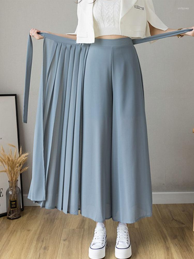 Skirts Summer Elastic Pleated Skirt Women Capris Korean Chiffon Trouser High Waist Casual Wide Leg Pant Female Fashion, Black
Skirts Summer Elastic Pleated Skirt Women Capris Korean Chiffon Trouser High Waist Casual Wide Leg Pant Female Fashion, Black