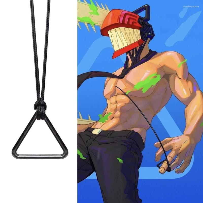 Pendant Necklaces Anime Chainsaw Man Necklace Cosplay Denji Pochita Jewelry Triangular Pull Ring Prop Choker Leather Chain Accessories
Pendant Necklaces Anime Chainsaw Man Necklace Cosplay Denji Pochita Jewelry Triangular Pull Ring Prop Choker Leather Chain Accessories