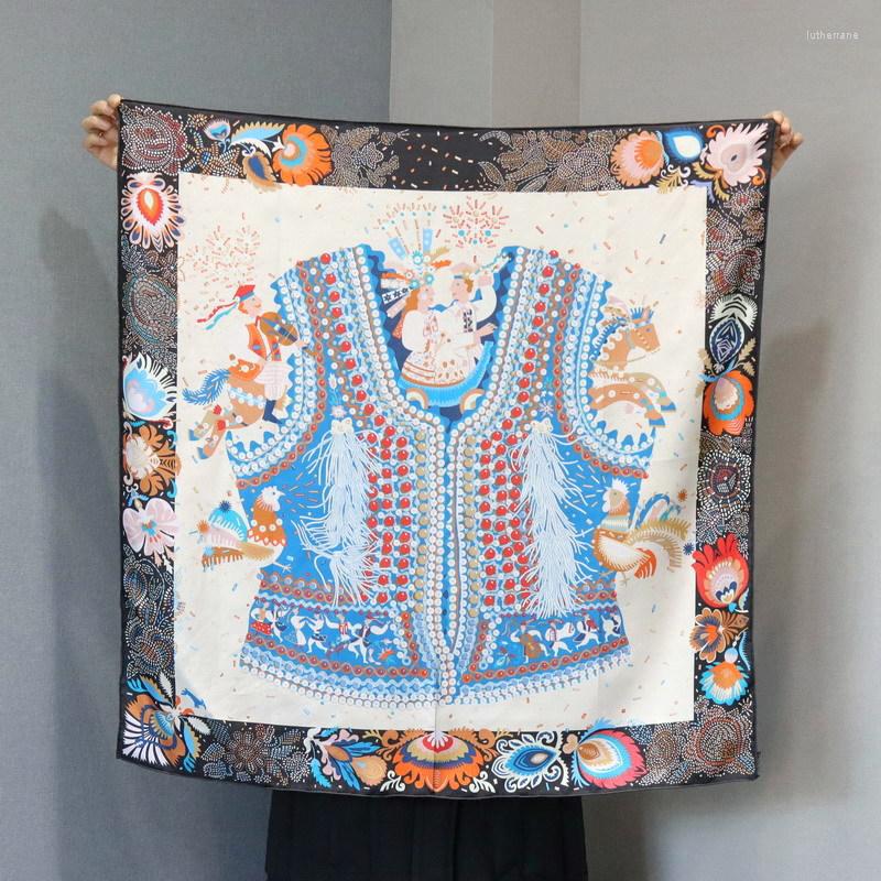 Scarves High-end Elegant Women's Exquisite Attire Celebration Printed Quality 14MM Twill Silk Hand-rolled Edge Large Square Scarf Shawl
Scarves High-end Elegant Women's Exquisite Attire Celebration Printed Quality 14MM Twill Silk Hand-rolled Edge Large Square Scarf Shawl