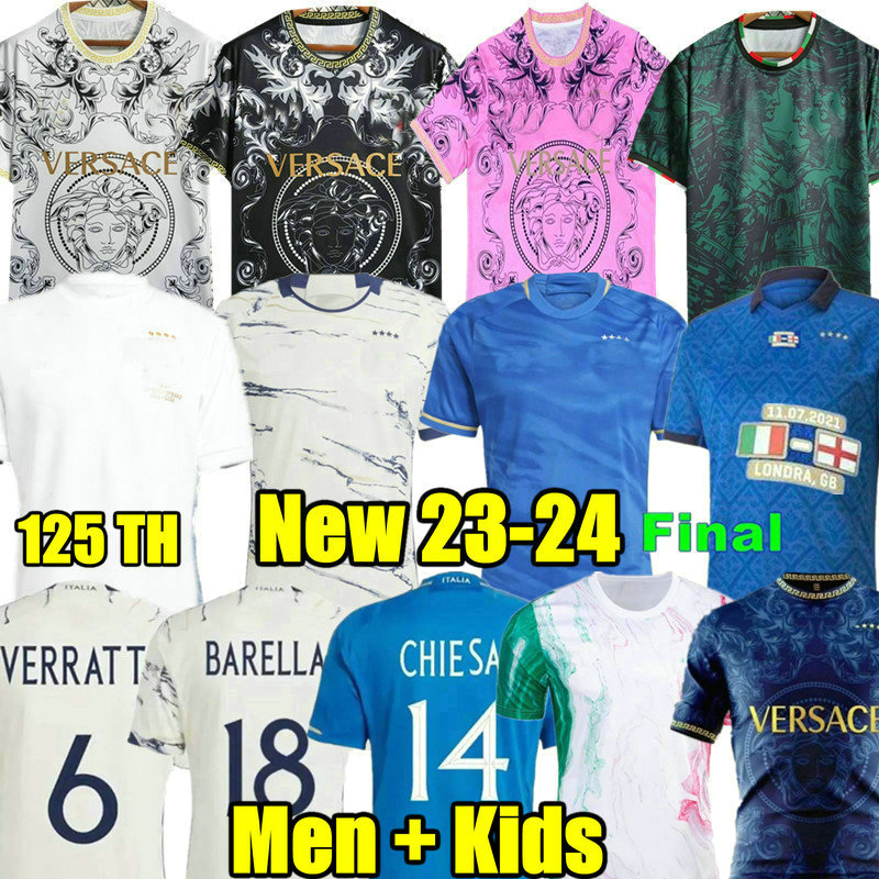 125TH anniversary CHIELLINI Player soccer Jerseys retro BONUCCI Italia JORGINHO VERRATTI men kids FOOTBALL SHIRTS CHIESA BARELLA SPINAZZOLA finals 2023 2024, Champion edition aldult
125TH anniversary CHIELLINI Player soccer Jerseys retro BONUCCI Italia JORGINHO VERRATTI men kids FOOTBALL SHIRTS CHIESA BARELLA SPINAZZOLA finals 2023 2024, Champion edition aldult