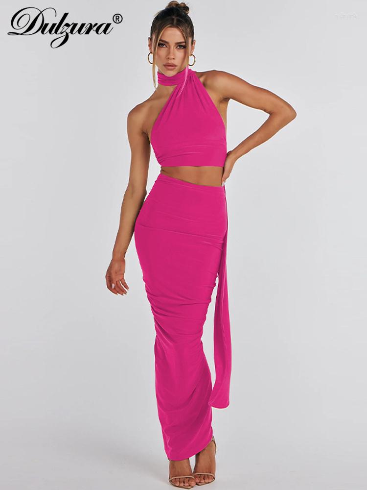 Work Dresses Dulzura Matching Suit Halter Backless Solid Maxi Hip Ruched Skirt Sexy Sleeveless Vestidos Elegant 2023 Clothes Club Y2K, Black
Work Dresses Dulzura Matching Suit Halter Backless Solid Maxi Hip Ruched Skirt Sexy Sleeveless Vestidos Elegant 2023 Clothes Club Y2K, Black