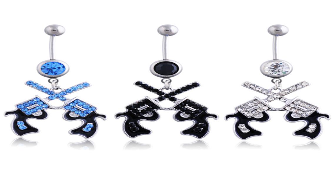 Surgical Steel Belly Button Ring Double Guns Dangle Navel Bar With Gem For Body Piercing Jewelry2456710
Surgical Steel Belly Button Ring Double Guns Dangle Navel Bar With Gem For Body Piercing Jewelry2456710