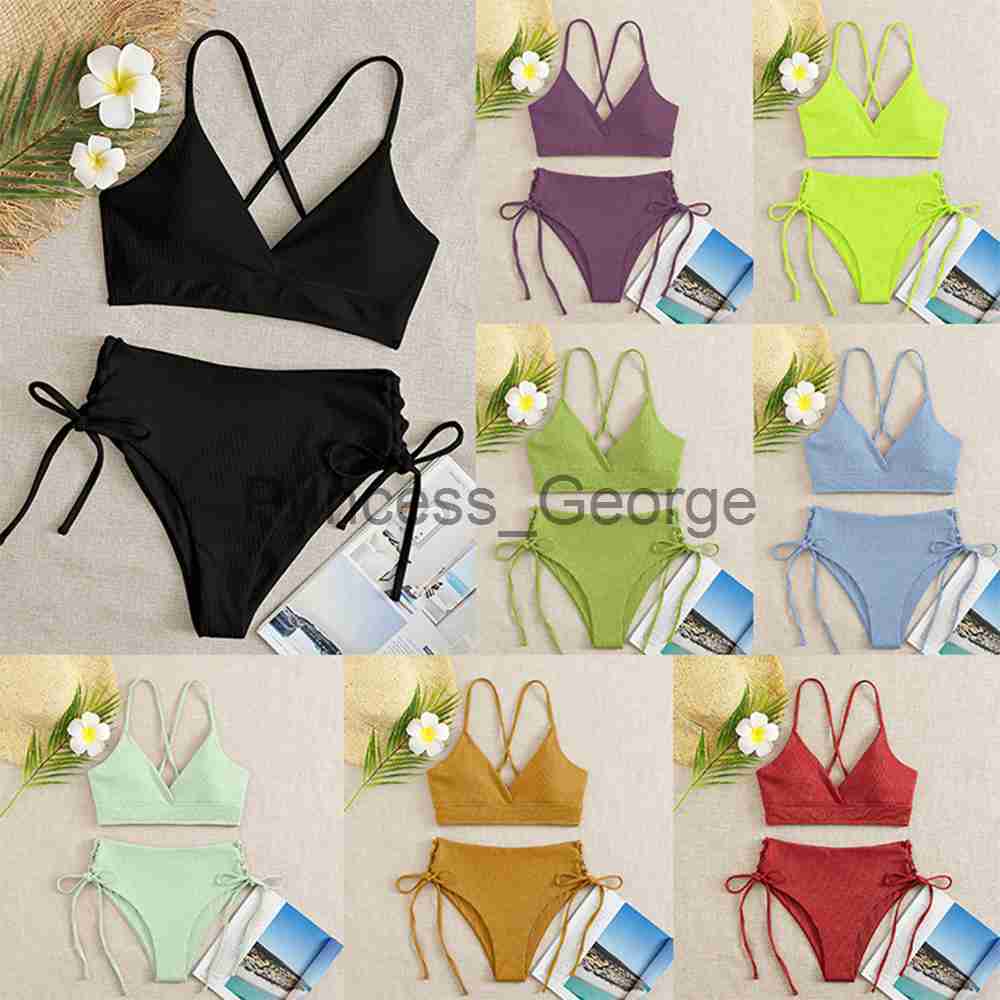 Women's Plus Size Swimwear Sexy Bikini Women Swimsuit 2022 New Black Lace Up Ribbed Swimwear High Waist Bikinis Set Summer Beach Bathing Suit For Female XL x0621, Yellow
Women's Plus Size Swimwear Sexy Bikini Women Swimsuit 2022 New Black Lace Up Ribbed Swimwear High Waist Bikinis Set Summer Beach Bathing Suit For Female XL x0621, Yellow