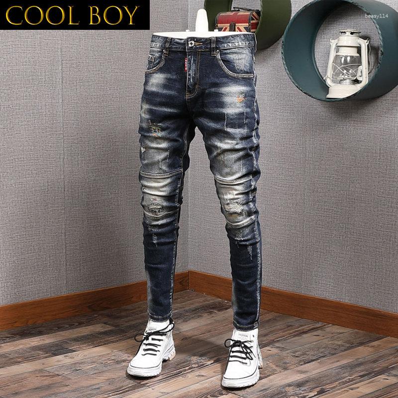 Men's Jeans E BOY Streetwear Men Retro Black Blue Elastic Slim Fit Ripped Spliced Designer Embroidery Hip Hop Denim Pants, 921 dark blue
Men's Jeans E BOY Streetwear Men Retro Black Blue Elastic Slim Fit Ripped Spliced Designer Embroidery Hip Hop Denim Pants, 921 dark blue