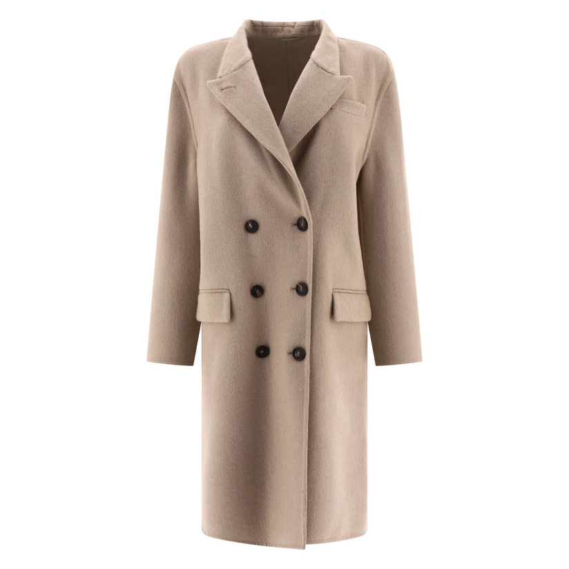 Women Wool Outerwear Brunello Cucinelli Hand-crafted Cashmere Beige Long Coats, Khaki
Women Wool Outerwear Brunello Cucinelli Hand-crafted Cashmere Beige Long Coats, Khaki