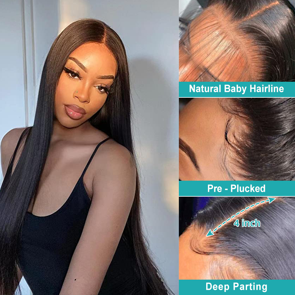 30 Inch Brazilian Remy Straight 13x4 Lace Frontal Human Hair Wigs Transparent Bone Straight Lace Front Human Hair Wig For Women, Natural color
30 Inch Brazilian Remy Straight 13x4 Lace Frontal Human Hair Wigs Transparent Bone Straight Lace Front Human Hair Wig For Women, Natural color
