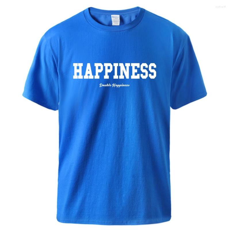 Men' T Shirts Happiness Double Printed Tee Shirt Mencotton Loose All Match T-Shirt Breathable Soft Clothes Novelty Fashion Tshirts, Blue
Men' T Shirts Happiness Double Printed Tee Shirt Mencotton Loose All Match T-Shirt Breathable Soft Clothes Novelty Fashion Tshirts, Blue