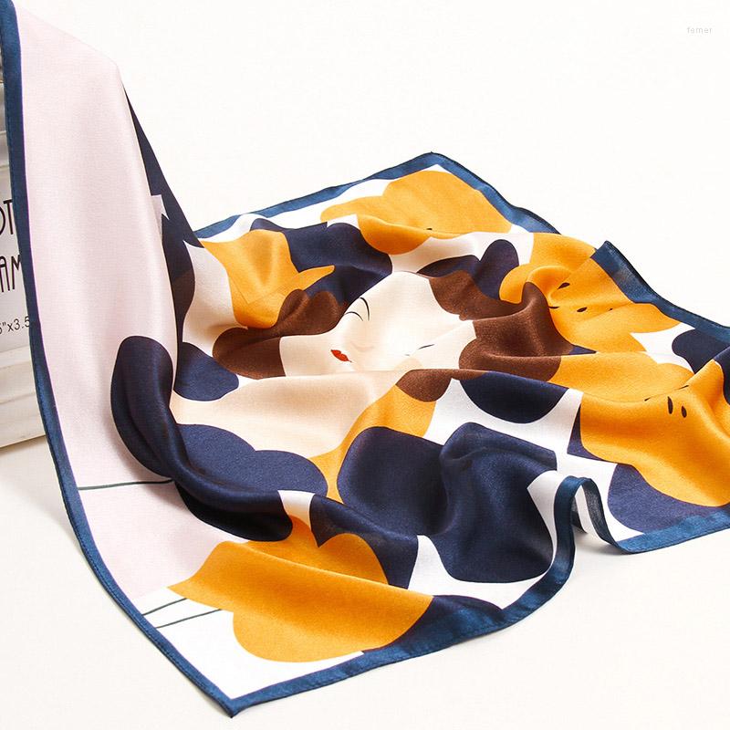 Scarves 53x53cm Natural Silk Square Scarf Luxury Neckscarf Small Print Bandana Women Echarpe Femme Spring Thin Headscarf
Scarves 53x53cm Natural Silk Square Scarf Luxury Neckscarf Small Print Bandana Women Echarpe Femme Spring Thin Headscarf