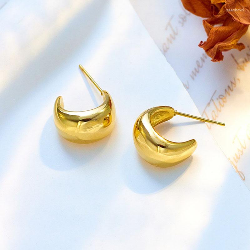 Hoop Earrings 316L Stainless Steel Fashion Classic Moon Shape Geoometric Stud For Women Simple Prevent Allergy Party Jewelry Gift
Hoop Earrings 316L Stainless Steel Fashion Classic Moon Shape Geoometric Stud For Women Simple Prevent Allergy Party Jewelry Gift