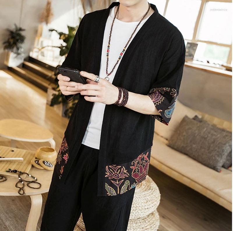 Ethnic Clothing Kimono Cardigan Men Haori Kimonos Karate Samurai Costume Japones Traditional Japanese Mens Male Yukata FF2138
Ethnic Clothing Kimono Cardigan Men Haori Kimonos Karate Samurai Costume Japones Traditional Japanese Mens Male Yukata FF2138