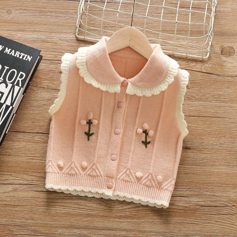 Jackets Girls Vests Knitted Sweater Sleeveless 2023 Spring Autumn Korean Version Flower Lovely Sweet Cardigan Casual Ruffle Kids Coat, Yellow
Jackets Girls Vests Knitted Sweater Sleeveless 2023 Spring Autumn Korean Version Flower Lovely Sweet Cardigan Casual Ruffle Kids Coat, Yellow