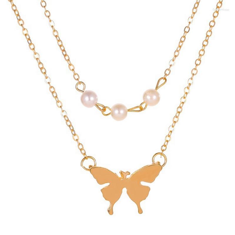 Pendant Necklaces Women Girls Layered Necklace Faux Pearl Butterfly Decor Clavicle Chain Charm Jewelry Accessories
Pendant Necklaces Women Girls Layered Necklace Faux Pearl Butterfly Decor Clavicle Chain Charm Jewelry Accessories