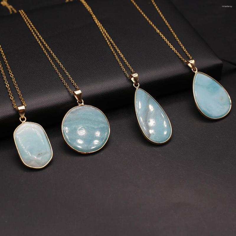 Pendant Necklaces Multiple Shape Natural Amazonites Necklace Charms Stone For Women Making Men DIY Jewerly
Pendant Necklaces Multiple Shape Natural Amazonites Necklace Charms Stone For Women Making Men DIY Jewerly