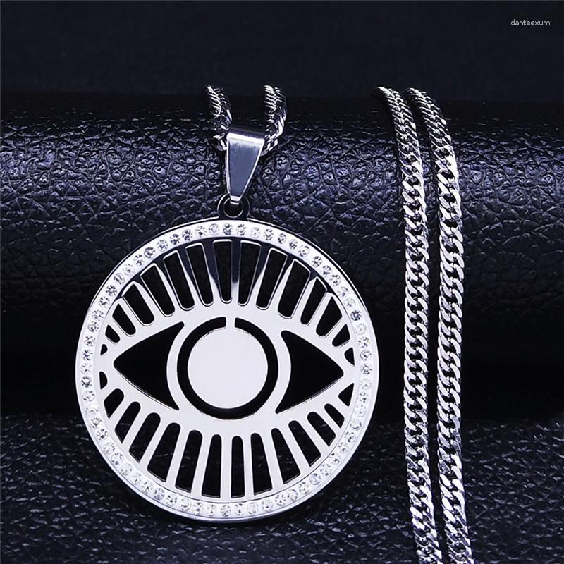 Pendant Necklaces Islam Eye Of Turkey Crystal Stainless Steel Chain Silver Color Pendants Women/Men Jewelry Bijoux Femme NXS05
Pendant Necklaces Islam Eye Of Turkey Crystal Stainless Steel Chain Silver Color Pendants Women/Men Jewelry Bijoux Femme NXS05