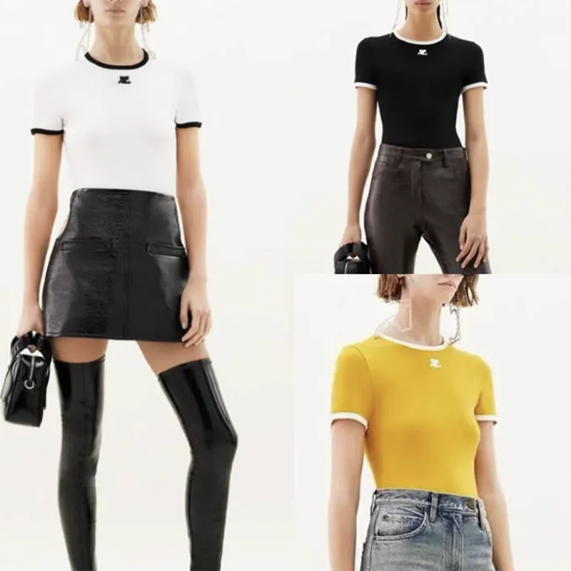 Courreges Women Summer T-shirt Fashion Classic Trendy Luxury Designer Embroidered Logo Slim Basic Tee 0242-4, Tag
Courreges Women Summer T-shirt Fashion Classic Trendy Luxury Designer Embroidered Logo Slim Basic Tee 0242-4, Tag