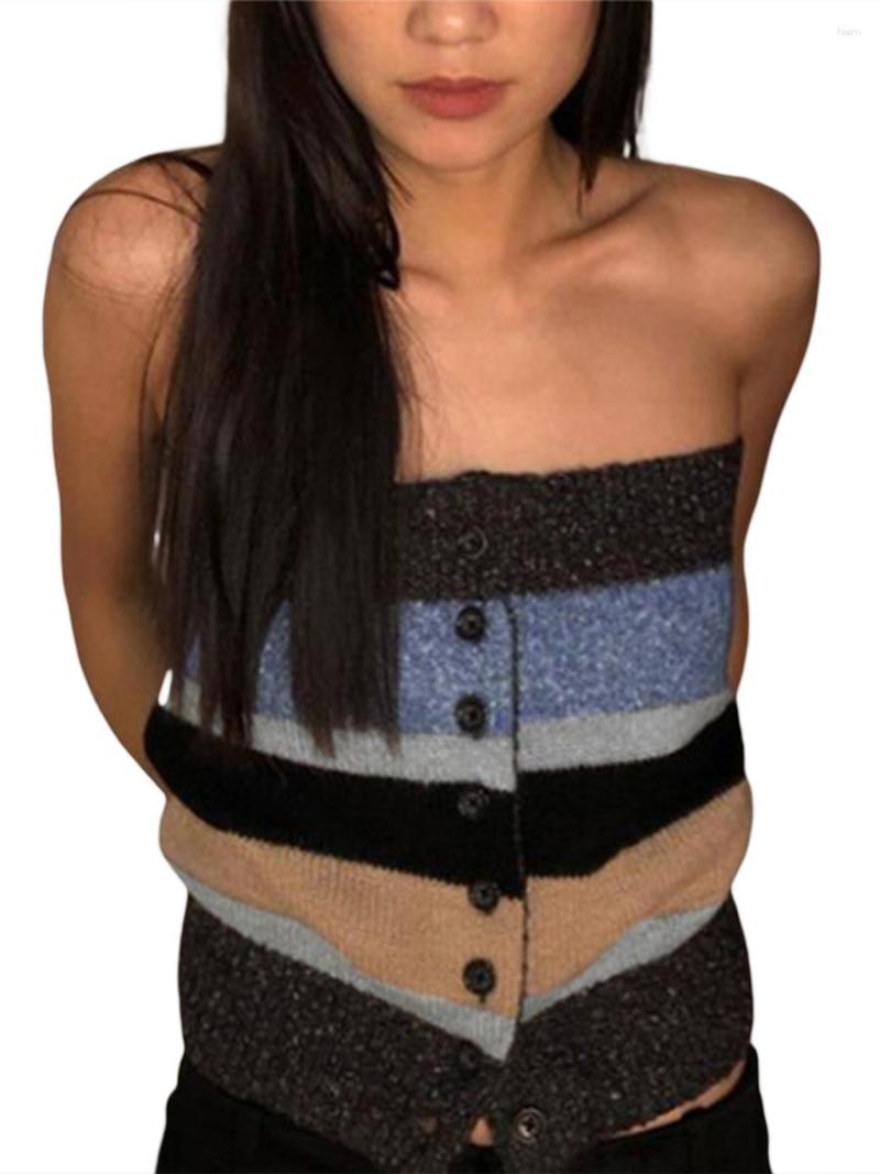 Women' Tanks Women Short Tops Y2K Sexy Sleeveless Off Shoulder Vests Fashion Knitting Patch Color Shirts Party Streetwear Summer Wrap Chest, Multi
Women' Tanks Women Short Tops Y2K Sexy Sleeveless Off Shoulder Vests Fashion Knitting Patch Color Shirts Party Streetwear Summer Wrap Chest, Multi