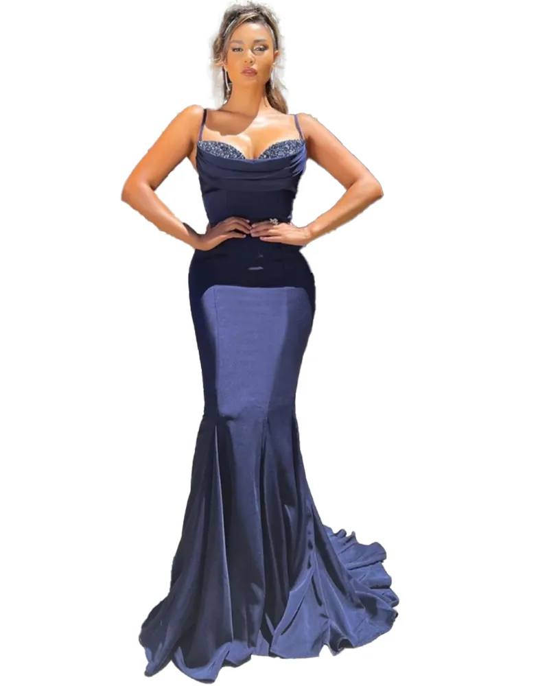 Elegant Dark Navy Plus Size Mermaid Evening Dresses for Formal Occasions Spaghetti Straps Beads Sequined Floor Length Evening Party Pageant Celebrity Gowns
Elegant Dark Navy Plus Size Mermaid Evening Dresses for Formal Occasions Spaghetti Straps Beads Sequined Floor Length Evening Party Pageant Celebrity Gowns