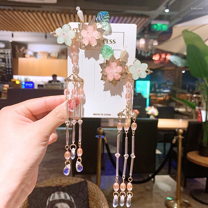 Hair Clips 1 Pair Flower Leaf Pearls Long Tassel Pendant Hanfu Dress Chinese Hairpins For Women Girls Wedding Ornaments
Hair Clips 1 Pair Flower Leaf Pearls Long Tassel Pendant Hanfu Dress Chinese Hairpins For Women Girls Wedding Ornaments