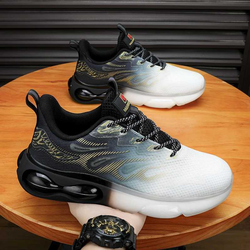 Mens Gradient Color Sneakers Casual Running Shoes Breathable Trainers with Air Cushion, Black
Mens Gradient Color Sneakers Casual Running Shoes Breathable Trainers with Air Cushion, Black
